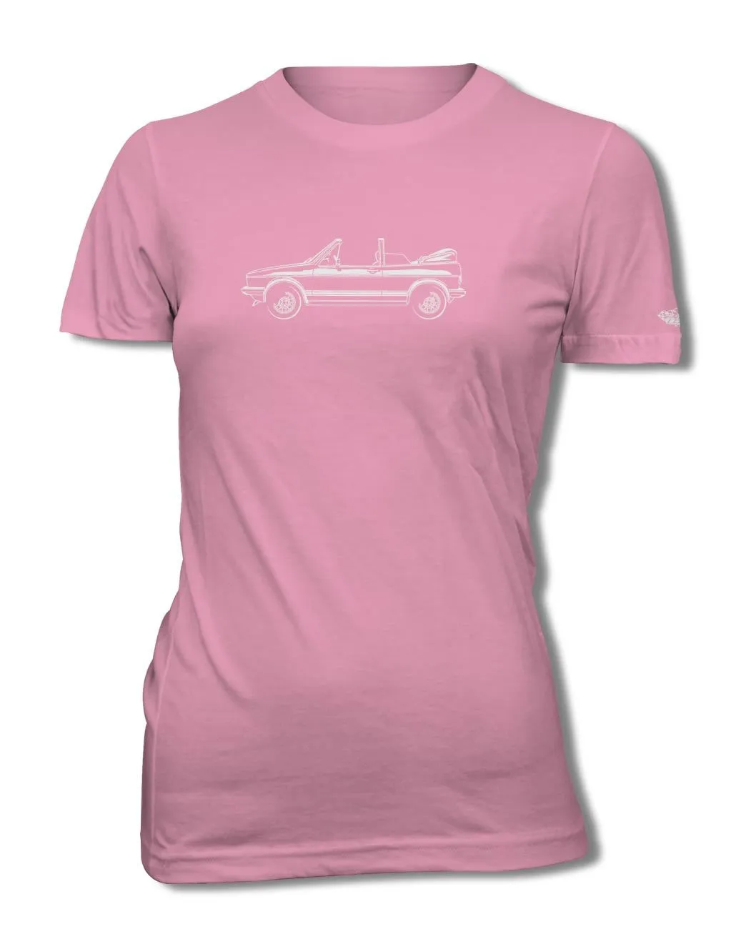 Volkswagen Golf Rabbit Cabriolet Convertible T-Shirt - Women - Side View