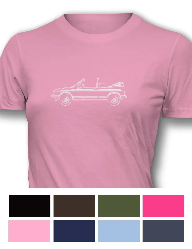 Volkswagen Golf Rabbit Cabriolet Convertible T-Shirt - Women - Side View