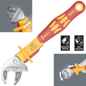 Wera Joker VDE L 6004 Insulated Self Setting Adjustable Spanner 16-19mm