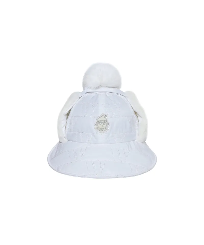 WideAngle: Co Quilted Modified Earflap Cap L - Off-White