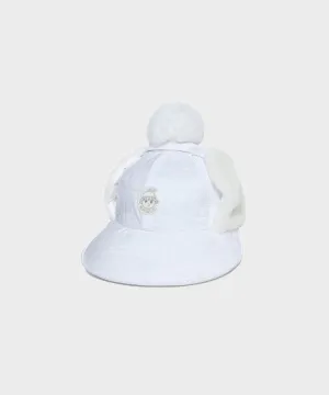 WideAngle: Co Quilted Modified Earflap Cap L - Off-White
