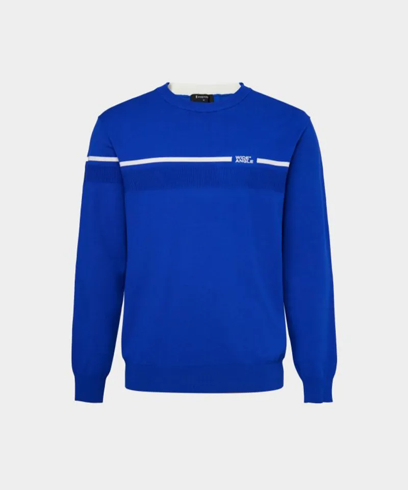WideAngle: Men's TO Color Block Line Round Neck Sweater- 3 Colors