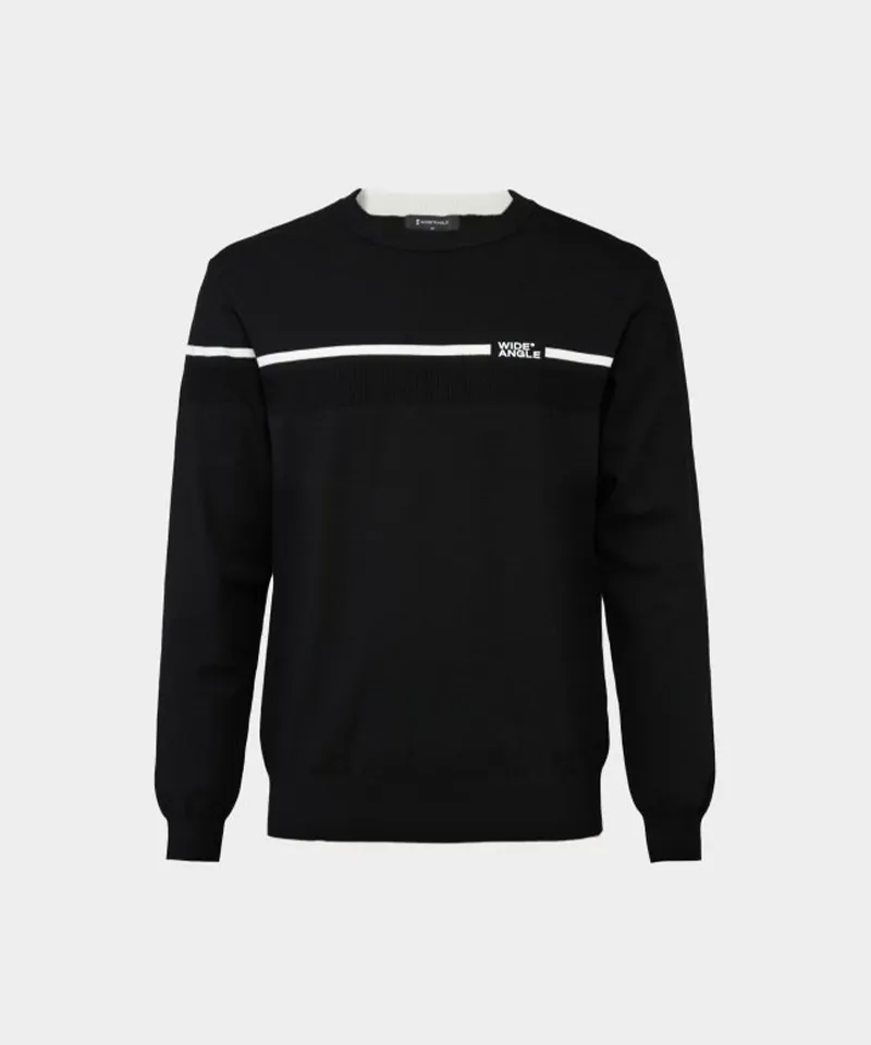 WideAngle: Men's TO Color Block Line Round Neck Sweater- 3 Colors