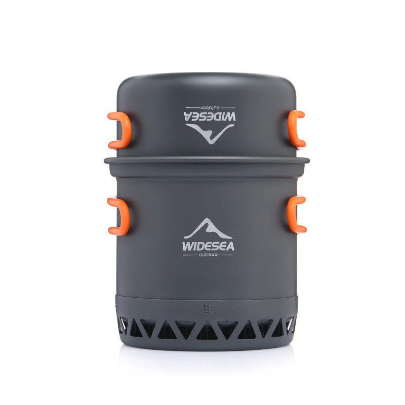 Widesea Lightweight Aluminum Alloy Camping Cookware Set | Portable Outdoor Cooking Pots with Travel Storage Bag