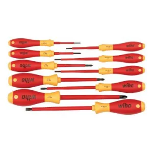 Wiha® Tools Insulated Tool Sets, Phillips; Slotted, Metric, 10 per set, 32093