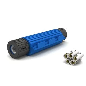 Wiska SH6802AW SHARK 235x68x48mm, IPX8 Pre-filled Gel Joint Suitable for 2.5-10mm 5 Core SWA, Blue