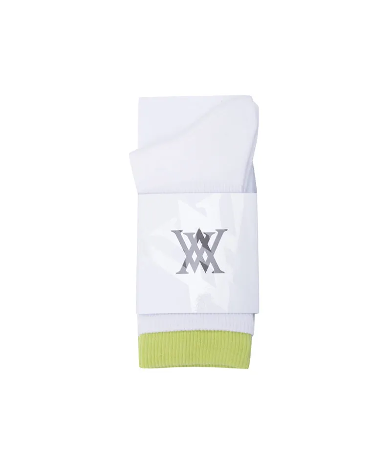 Women's Double Block Socks - Lime
