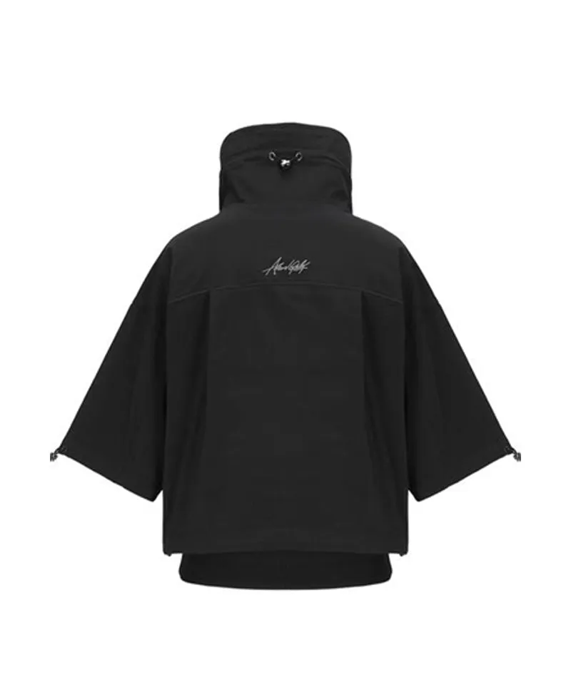 Women's Neck Point Short Sleeve JK - Black