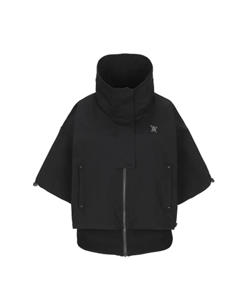 Women's Neck Point Short Sleeve JK - Black