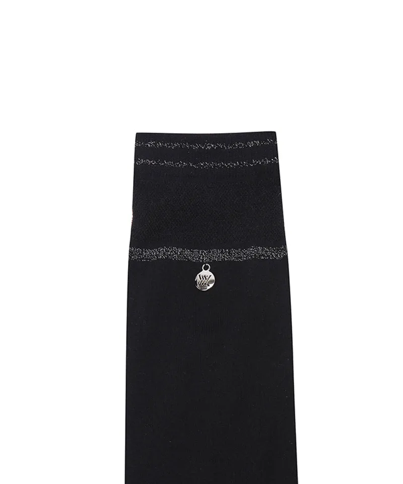 Women's See-Through Knee Socks - Black
