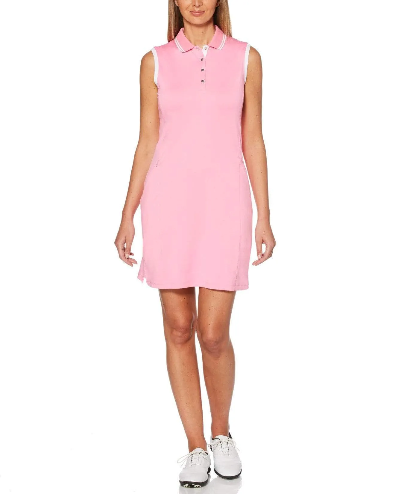 Womens Sleeveless Polo Dress