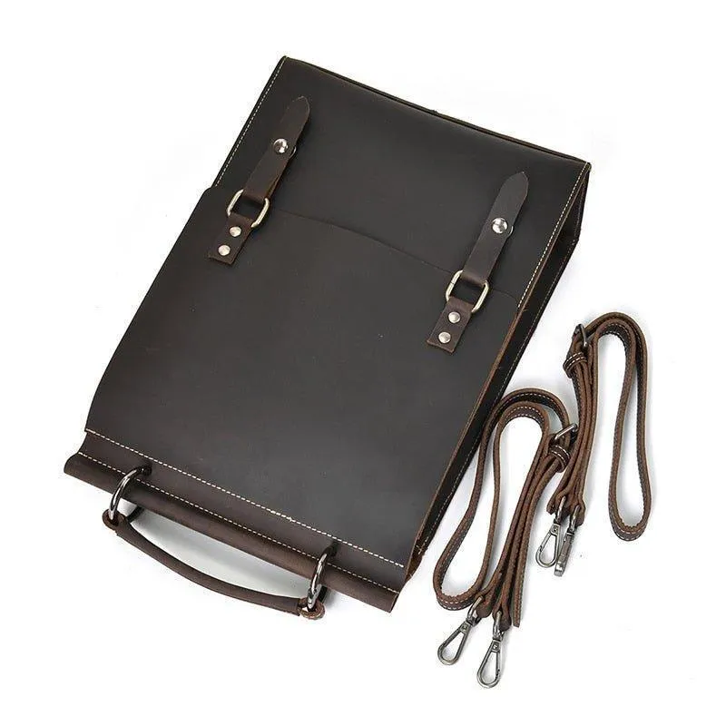 Woosir Vintage Leather College Backpacks Women Men