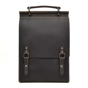Woosir Vintage Leather College Backpacks Women Men