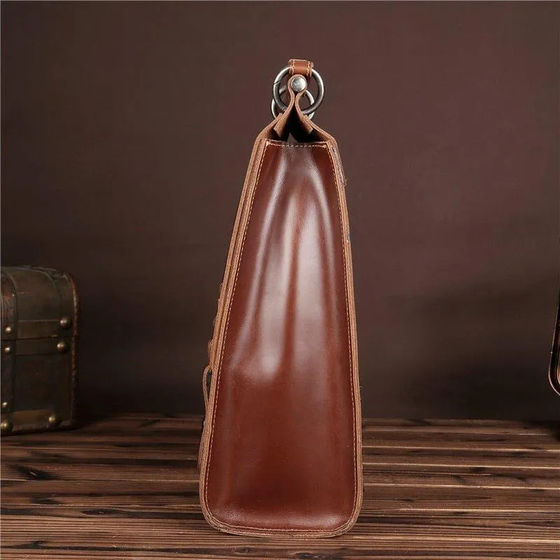 Woosir Vintage Leather College Backpacks Women Men