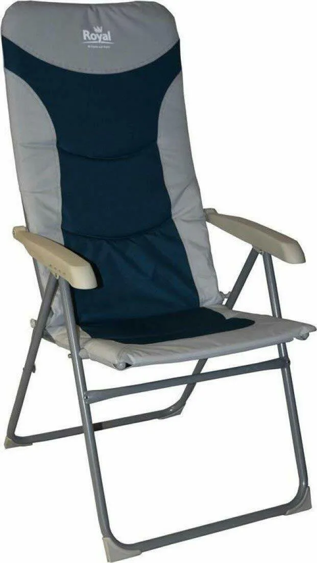 X2 Colonel Folding Lightweight Camping Chair Blue Silver Camping Outdoor