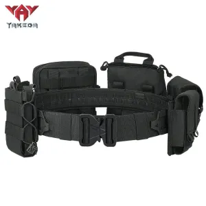 YD-2088 YAKEDA Tactical Belt Outdoor Patrol Multifunctional Eight-Piece Set Can Be Hooked Up Removable Adjustable Tactical Belt